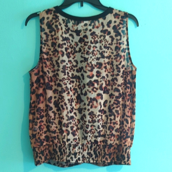 Nwt Bebe Sheer Zebra Top Size M/L - Picture 2 of 15